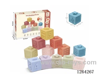Soft Rubber Animal Number Building Blocks 12PCS