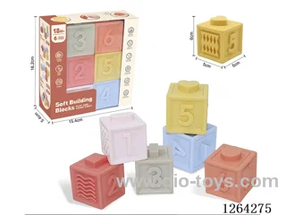 Soft Rubber Zodiac Number 1-6 Building Blocks 6PCS