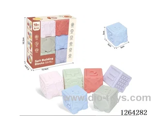 Soft Rubber Dinosaur Numbers +-1234 Building Blocks 6PCS