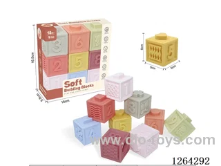 Soft Rubber Zodiac Sign Number 1-9 Building Blocks 9PCS