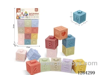 Soft Rubber Zodiac Sign Number Building Blocks 12PCS