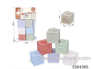 Soft Rubber Zodiac Signs Numbers +-1234 Building Blocks 6PCS