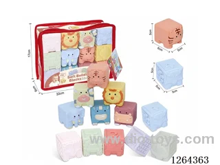 Soft Rubber Animal Dinosaur Numbers +-1234 Building Blocks 12PCS