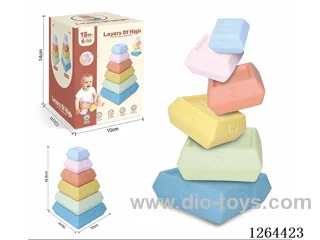 Soft Rubber Six-Layer Square Stacking Game 6PCS