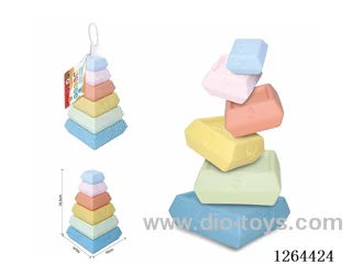 Soft Rubber Six-Layer Square Stacking Game 6PCS