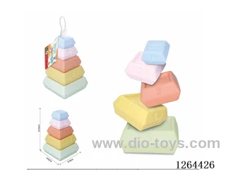 Soft Rubber Five-Layer Square Stacking Game 5PCS