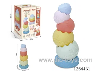 Soft Rubber Stacking Balls 6PCS