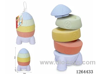 Soft Rubber Rocket Stacking Game 5PCS