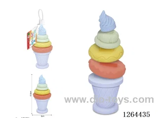 Soft Rubber Ice Cream Stacking Game 5PCS