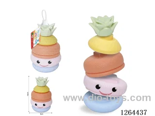 Soft Rubber Pineapple Stacking Game 5PCS