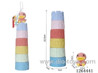 Soft Rubber Duck Stacking Tower 7PCS
