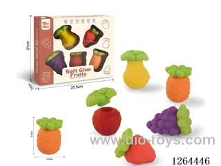 Soft Rubber Fruit Building Blocks 10PCS