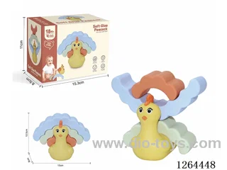 Soft Rubber Peacock Stacking Game 4PCS