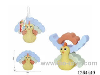Soft Rubber Peacock Stacking Game 4PCS