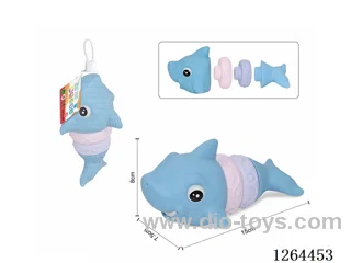 Soft Rubber Double-Ring Animals (Shark) 4PCS