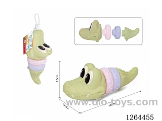 Soft Rubber Double-Ring Animals (Crocodile) 4PCS
