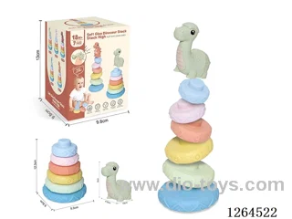 Soft Rubber Dinosaur Stacking Game 7PCS