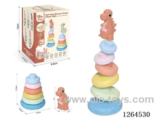 Soft Rubber Dinosaur Stacking Game 7PCS
