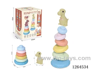Soft Rubber Dinosaur Stacking Game 7PCS