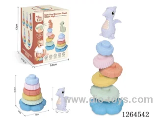 Soft Rubber Dinosaur Stacking Game 7PCS