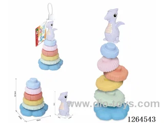 Soft Rubber Dinosaur Stacking Game 7PCS