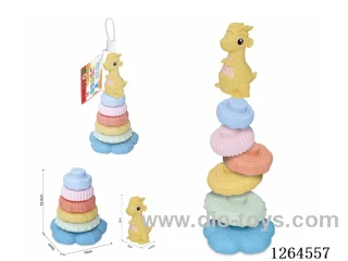 Soft Rubber Dinosaur Stacking Game 7PCS