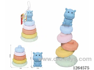Soft Rubber Forest Animal Stacking Game (Hippopotamus) 6PCS