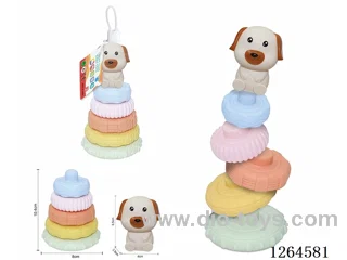 Soft Rubber Farm Animal Stacking Game (Dog) 6PCS