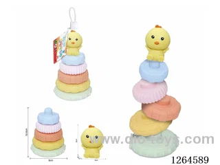 Soft Rubber Farm Animal Stacking Game (Chicken) 6PCS