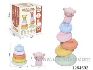 Soft Rubber Farm Animal Stacking Game (Sheep) 6PCS