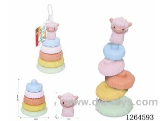 Soft Rubber Farm Animal Stacking Game (Sheep) 6PCS