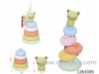 Soft Rubber Farm Animal Stacking Game (Frog) 6PCS