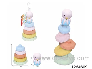 Soft Rubber Ocean Stacking Game 6PCS