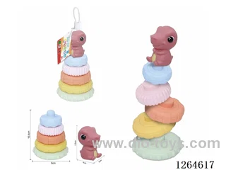 Soft Rubber Dinosaur Stacking Game 6PCS