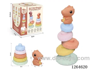 Soft Rubber Dinosaur Stacking Game 6PCS