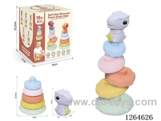 Soft Rubber Dinosaur Stacking Game 6PCS