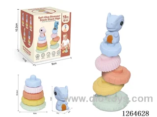 Soft Rubber Dinosaur Stacking Game 6PCS
