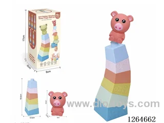 Stacking Tower Finger Puppets Farm Animals (Pig) 7PCS