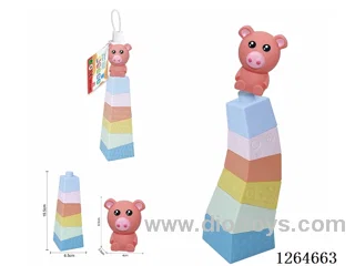 Stacking Tower Finger Puppets Farm Animals (Pig) 7PCS