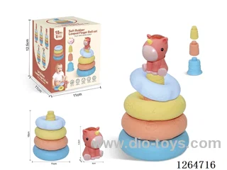 Ring-Toss Finger Puppets Forest Animals (Unicorn) 8PCS
