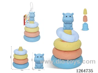 Ring-Toss Finger Puppets Forest Animals (Hippo) 8PCS