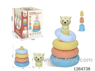 Ring-Toss Finger Puppets Forest Animals (Cat) 8PCS
