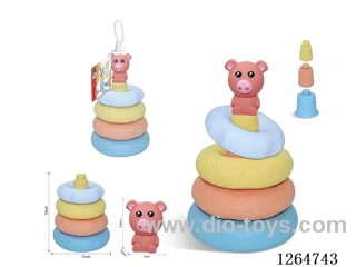 Ring-Toss Finger Puppets Forest Animals (Pig) 8PCS