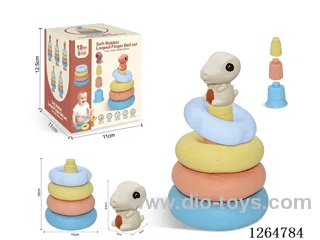 Ring-Toss Finger Puppets Dinosaurs 8PCS
