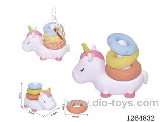 Soft Rubber Unicorn Ring Toss 4PCS