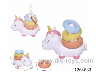 Soft Rubber Unicorn Ring Toss 4PCS