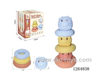 Soft Rubber Ring Stacking Balls 6PCS
