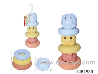 Soft Rubber Ring Stacking Balls 6PCS