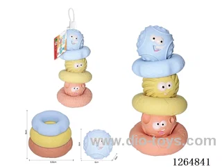 Soft Rubber Ring Stacking Balls 6PCS