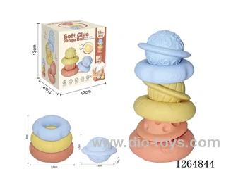 Soft Rubber Ring Stacking Balls 6PCS
